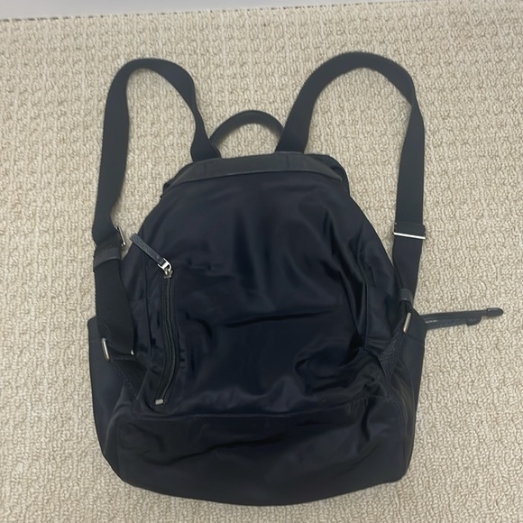 TORY BURCH RIPSTOP NYLON FLAP BACKPACK BLACK - Picture 7 of 12